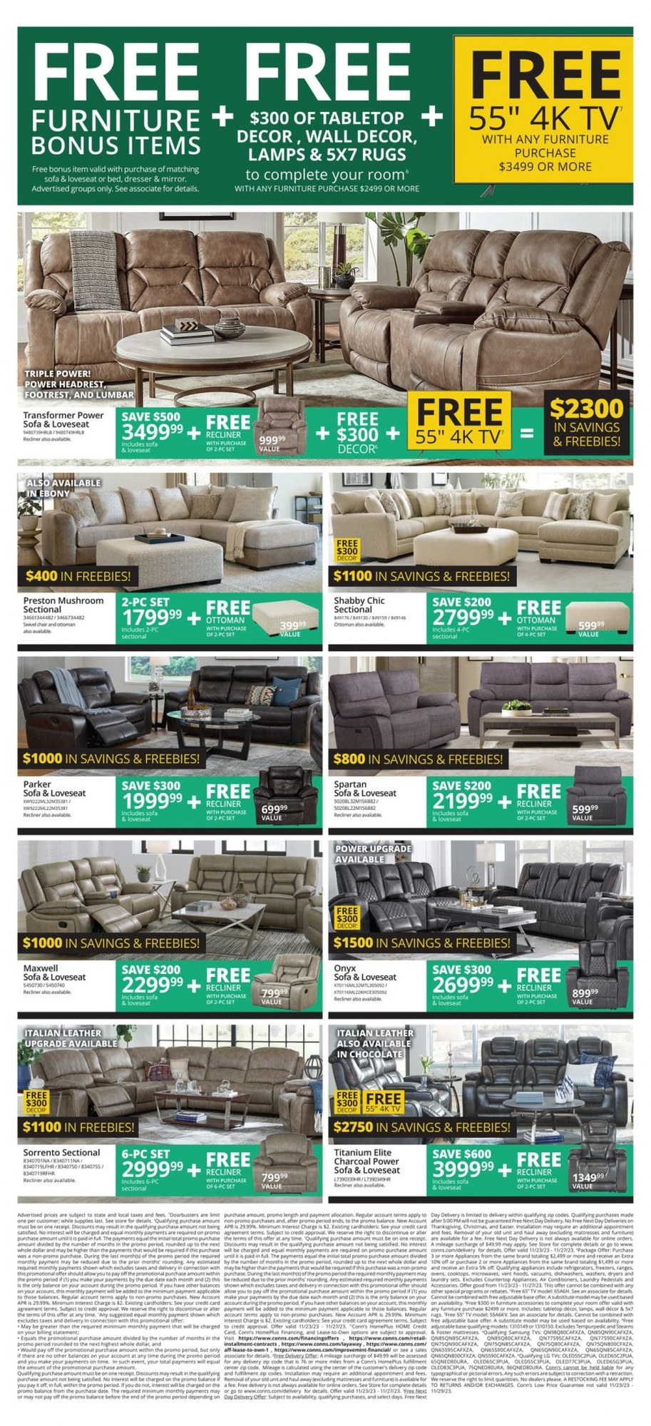 Conn's Home Plus September 2024 Weekly Sales, Deals, Discounts and Digital Coupons.