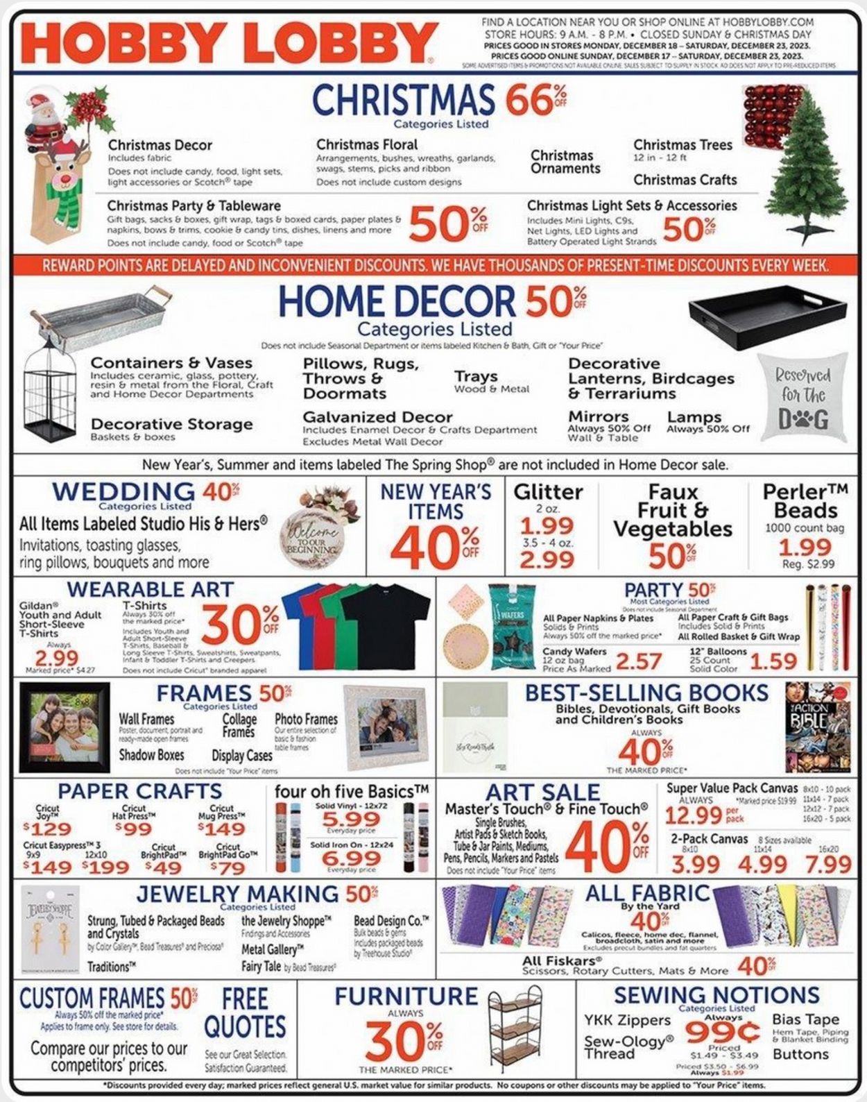 Hobby Lobby Christmas July 2024 Weekly Sales, Deals, Discounts and Digital Coupons.