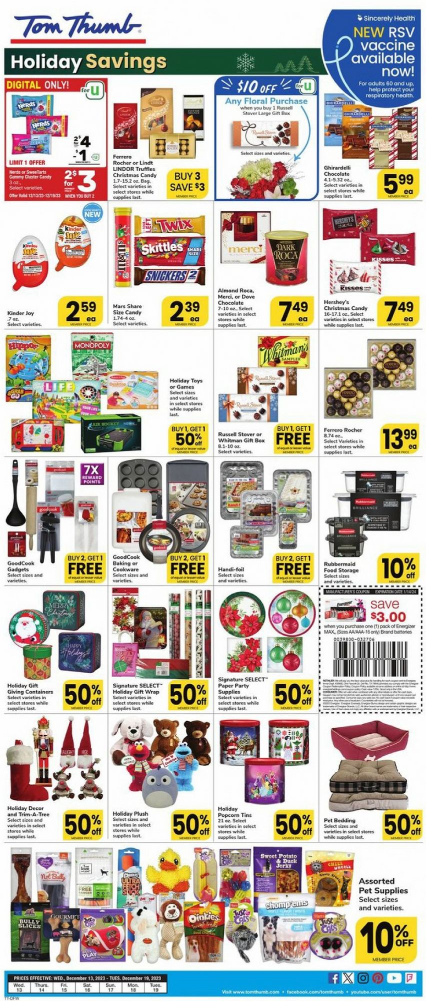 Tom Thumb Christmas July 2024 Weekly Sales, Deals, Discounts and Digital Coupons.