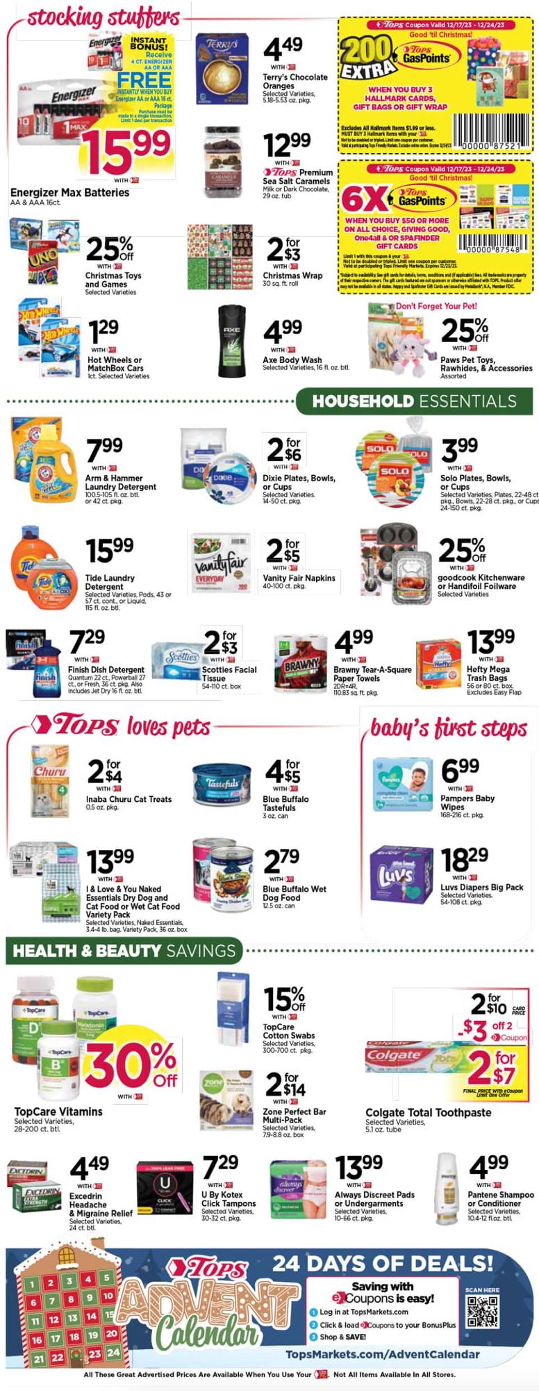 Tops Christmas July 2024 Weekly Sales, Deals, Discounts and Digital Coupons.