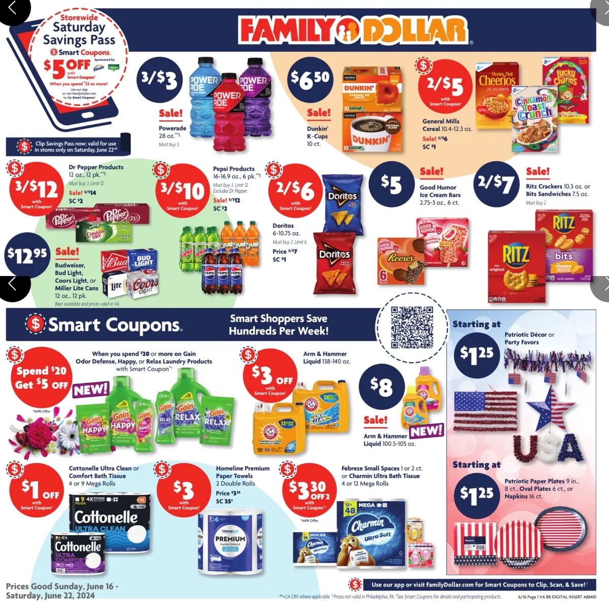 Family Dollar Weekly Ad July 2024 Weekly Sales, Deals, Discounts and Digital Coupons.