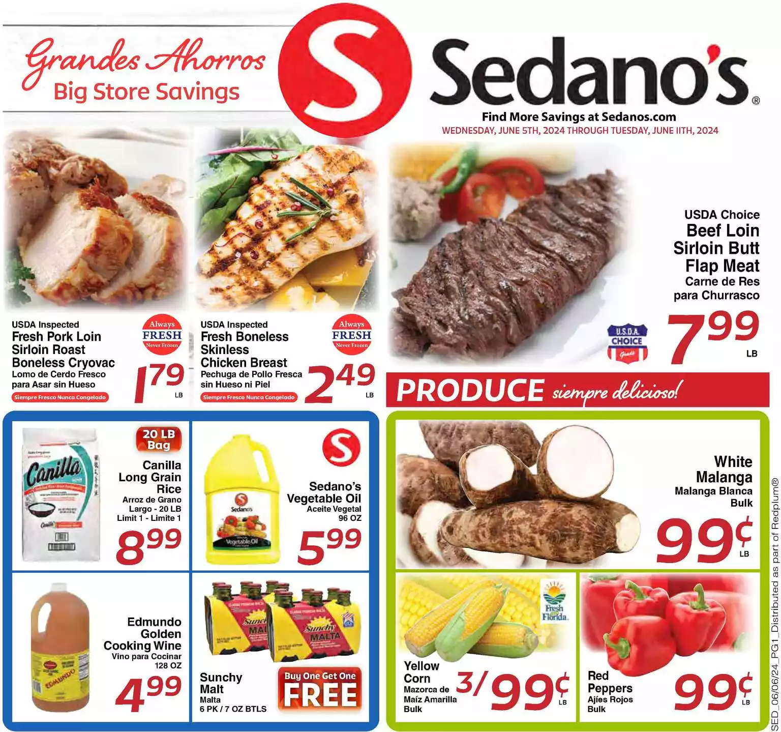 Sedano's July 2024 Weekly Sales, Deals, Discounts and Digital Coupons.