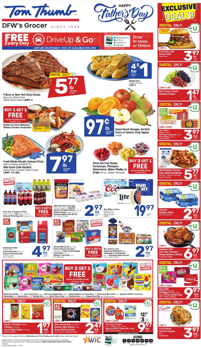 Tom Thumb Weekly Ad July 2024 Weekly Sales, Deals, Discounts and Digital Coupons.